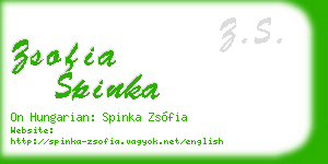 zsofia spinka business card